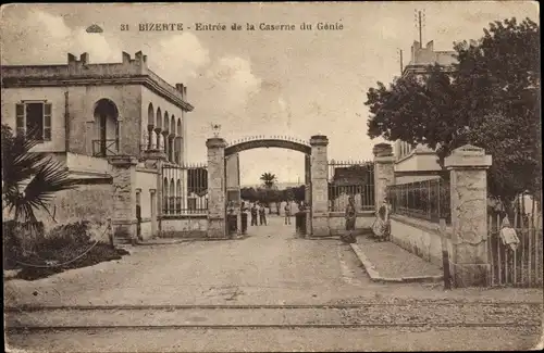 Ak Bizerte Tunesien, Entree de la Caserne du Genie