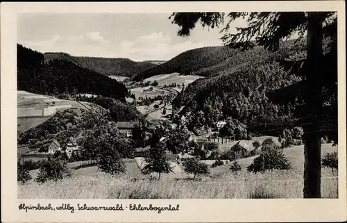 Ak Ehlenbogen Alpirsbach im Schwarzwald, Panorama, Ehlenbogental
