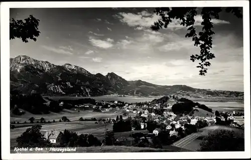 Foto Ak Kochel am See in Oberbayern, Panorama, Herzogstand