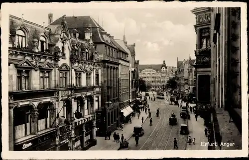 Ak Erfurt in Thüringen, Anger, Straßenbahn