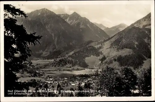 Ak Oberstdorf im Oberallgäu, Panorama, Nebelhorn, Breitenberg, Entschenkopf