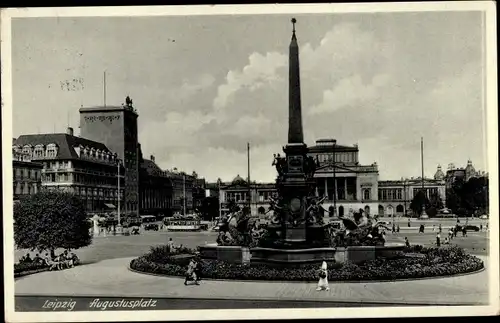 Ak Leipzig in Sachsen, Augustusplatz
