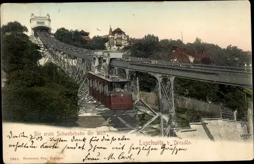 Ak Dresden Loschwitz, Schwebebahn