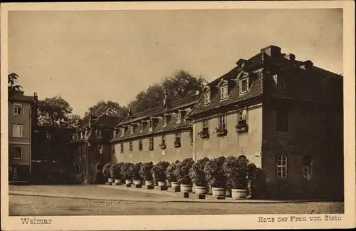Ak Weimar in Thüringen, Haus der Frau von Stein