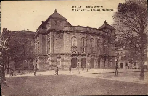 Ak Mainz am Rhein, Stadttheater