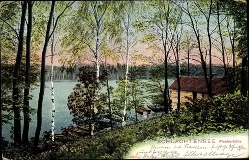 Ak Berlin Zehlendorf, Schlachtensee, Neue Fischerhütte