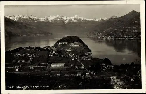 Ak Bellagio Lago di Como Lombardia, Gesamtansicht