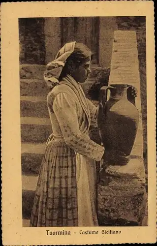 Ak Taormina Sicilia, Costume Siciliano
