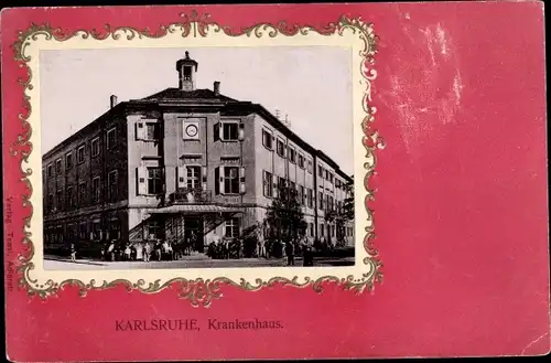 Passepartout Ak Karlsruhe in Baden, Krankenhaus