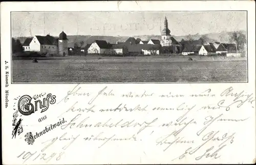 Ak Schnabelwaid in Oberfranken, Teilansicht, Kirche