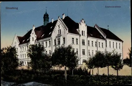 Ak Straubing an der Donau Niederbayern, Knabenseminar