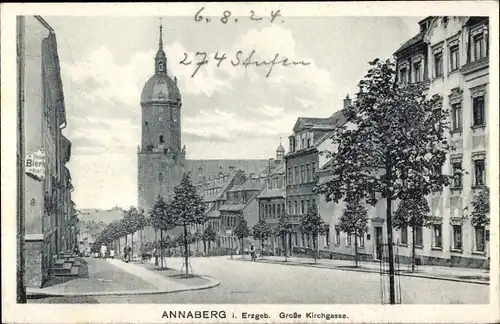 Ak Annaberg Buchholz im Erzgebirge, Große Kirchgasse