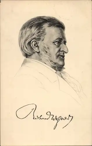 Künstler Ak Komponist, Dramatiker und Dichter Richard Wagner, Portrait