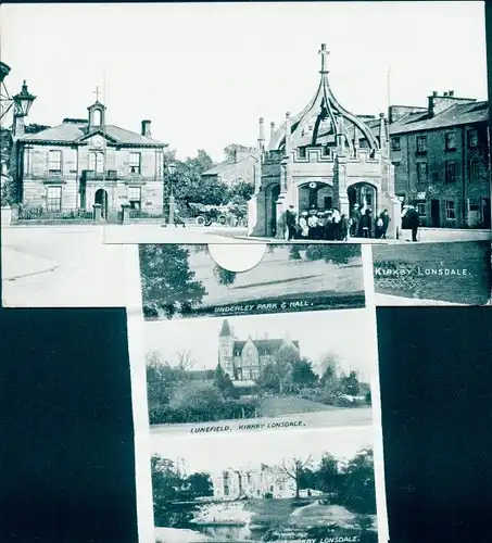 Leporello Ak Kirkby Lonsdale Cumbria England, Devil's Bridge, Lunefield, Underley Park