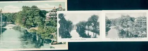 Leporello Ak Portland Maine USA, Presumpscot River, Casino, Mineralquelle