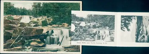 Leporello Ak-Intervalle New Hampshire USA, North Conway, Diana Baths