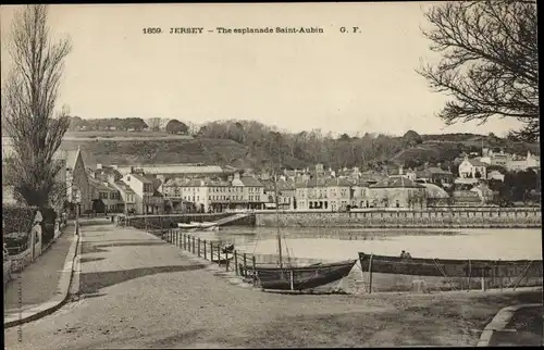 Ak Saint Aubin Jersey Kanalinseln, Esplanade