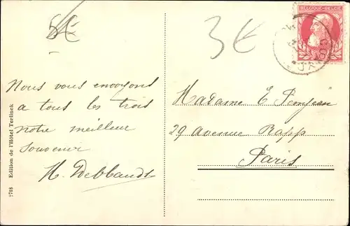 Ak  Koksijde Coxyde sur Mer Westflandern, Groupe de Villas