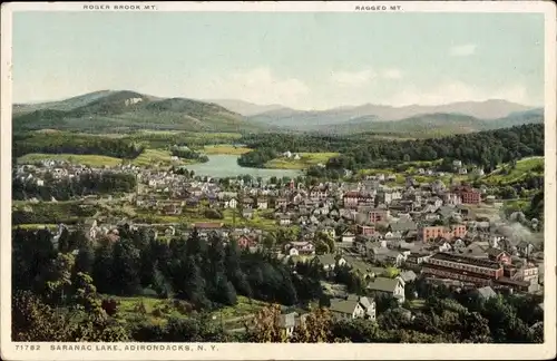 Ak Adirondack Mountains New York USA, Saranac Lake, Panorama