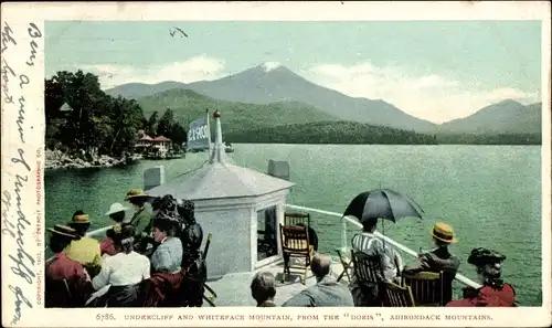 Ak Adirondack Mountains New York USA, Undercliff und White Face Mountain vom Doris