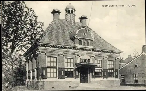 Ak Rolde Drenthe Niederlande, Rathaus