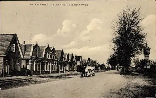 Ak Meppel Drenthe Niederlande, Steenwijkerstraatweg, Wasserturm