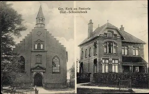 Ak Oud Schoonebeek Drenthe Niederlande, Kirche, Pastorat