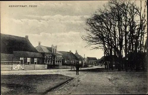 Ak Peize Drenthe Niederlande, Kerkstraat