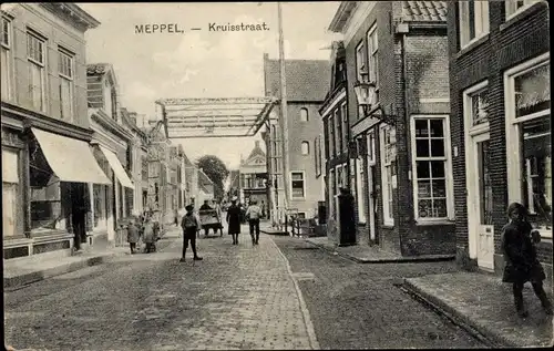 Ak Meppel Drenthe Niederlande, Kruisstraat