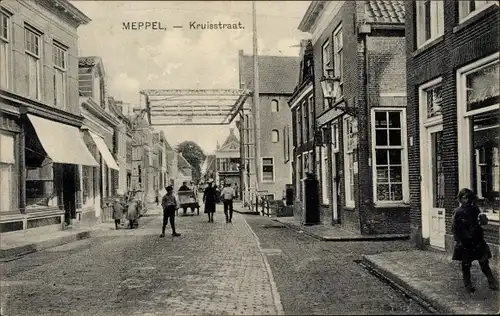 Ak Meppel Drenthe Niederlande, Kruisstraat