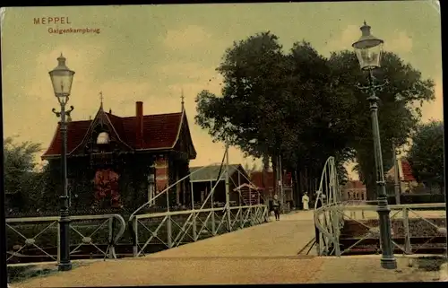 Ak Meppel Drenthe Niederlande, Galgenkampbrug