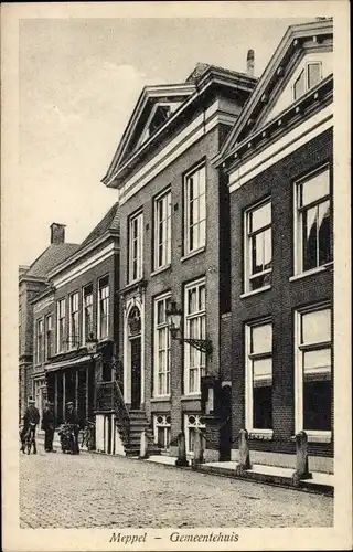 Ak Meppel Drenthe Niederlande, Rathaus