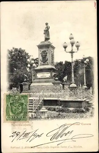 Ak Guadalajara Jalisco Mexiko, Monumento Corona