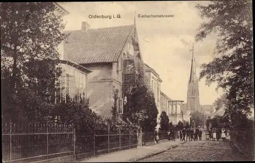 Ak Oldenburg im Großherzogtum Oldenburg, Katharinenstraße, Katholische Kirche