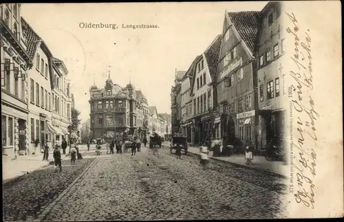 Ak Oldenburg im Großherzogtum Oldenburg, Langestraße