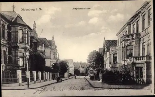 Ak Oldenburg im Großherzogtum Oldenburg, Augustastraße