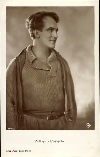 Ak Schauspieler Wilhelm Dieterle, Portrait