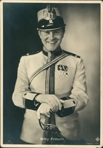 Ak Schauspieler Willy Fritsch, Portrait, Uniform
