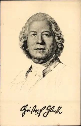 Künstler Ak Christoph Willibald Gluck, Komponist, Portrait