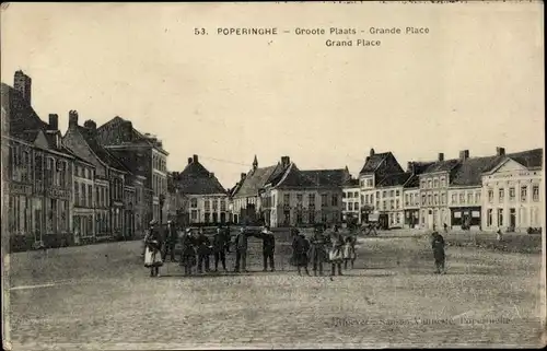 Ak Poperinghe Poperinge Westflandern, Grand Place