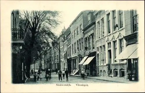 Ak Vlissingen Zeeland Niederlande, Nieuwendijk, Straße