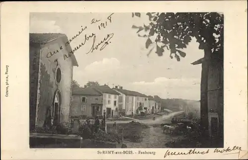 Ak Saint Rémy Lorraine Meurthe et Moselle, Faubourg