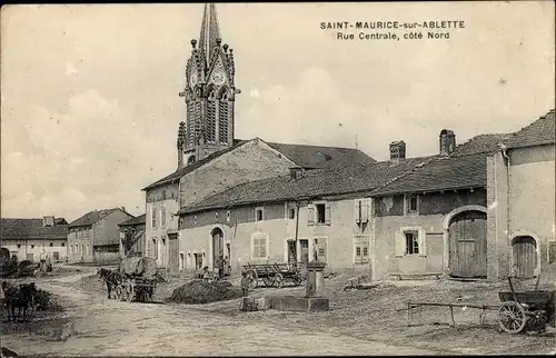 Ak Saint Maurice, Ablette Meurthe et Moselle, Rue Centrale