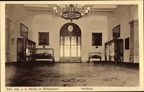 Ak Willemsoord Overijssel Niederlande, Royal Naval Institute, Vestibül