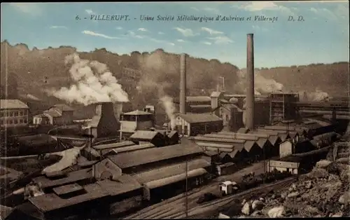 Ak Villerupt Meurthe et Moselle, Societe Metallurgique d’Aubrives Factory