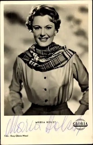 Ak Schauspielerin Maria Holst, Portrait, Autogramm