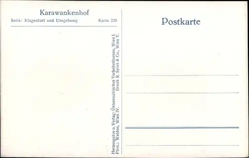 Ak Klagenfurt am Wörthersee Kärnten, Karawankenhof