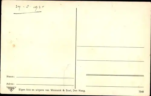 Ak Borculo Berkelland Gelderland Niederlande, Nach dem Zyklon 1925, zerstörte Schule