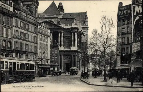 Ak Paris I., La Rue Coquilliere