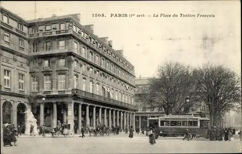 Ak Paris I., Place du Theatre Francais